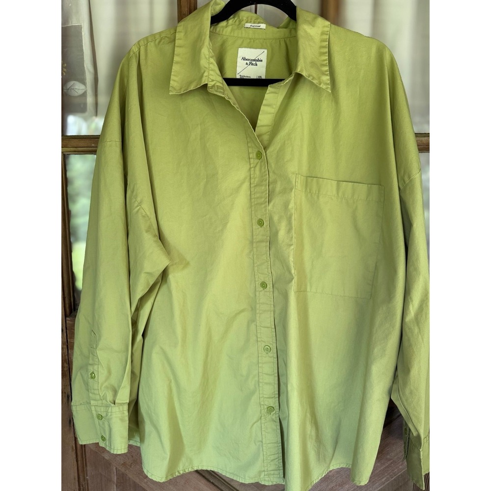Abercrombie & Fitch Olive Green Button-Down Shirt